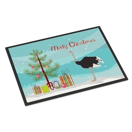 Carolines Treasures Common Ostrich Christmas Indoor or Outdoor Mat - 18 x 27 in. BB9291MAT